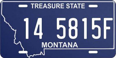 MT license plate 145815F