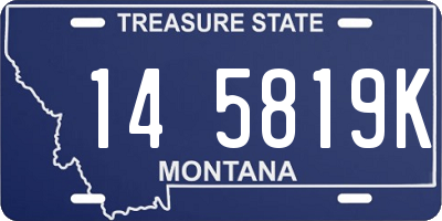 MT license plate 145819K