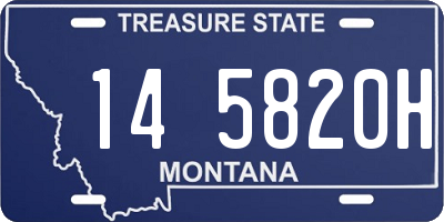 MT license plate 145820H