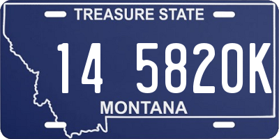 MT license plate 145820K