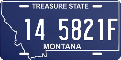 MT license plate 145821F