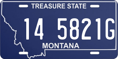 MT license plate 145821G