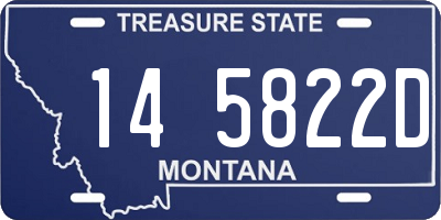 MT license plate 145822D