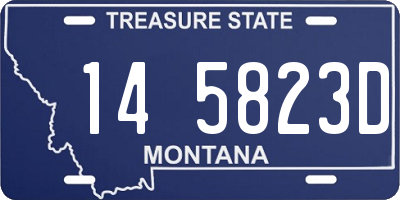 MT license plate 145823D
