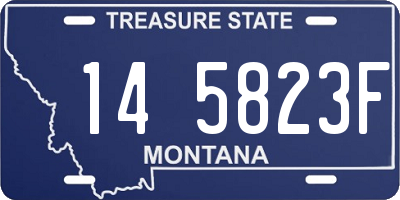 MT license plate 145823F