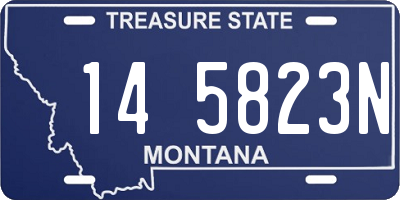 MT license plate 145823N