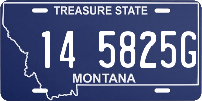 MT license plate 145825G