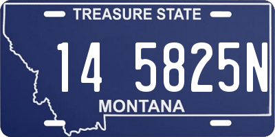 MT license plate 145825N