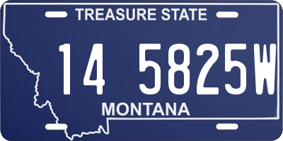 MT license plate 145825W