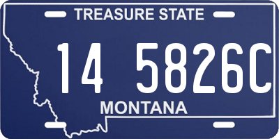 MT license plate 145826C