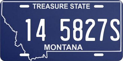 MT license plate 145827S