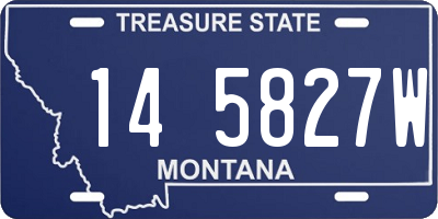 MT license plate 145827W