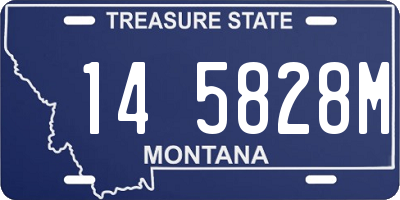 MT license plate 145828M