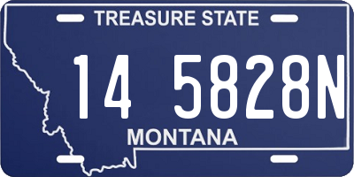 MT license plate 145828N