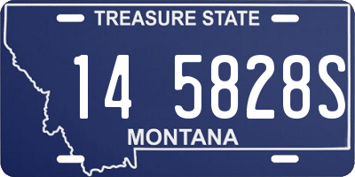 MT license plate 145828S