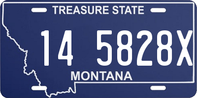 MT license plate 145828X