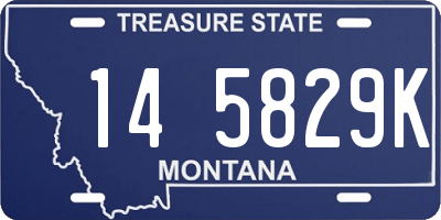 MT license plate 145829K