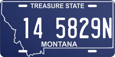 MT license plate 145829N