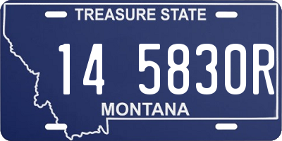 MT license plate 145830R