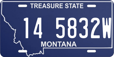 MT license plate 145832W