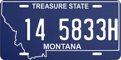 MT license plate 145833H