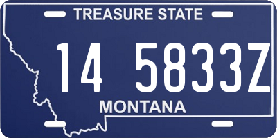 MT license plate 145833Z