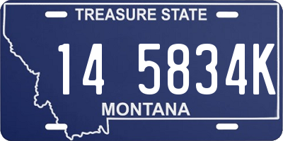 MT license plate 145834K
