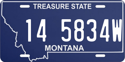 MT license plate 145834W