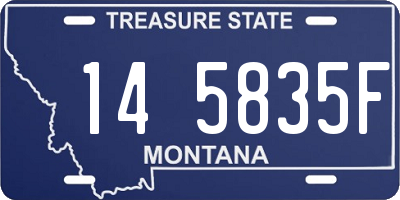 MT license plate 145835F