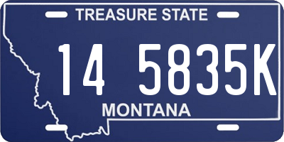 MT license plate 145835K