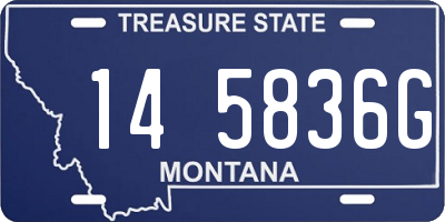 MT license plate 145836G