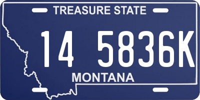 MT license plate 145836K