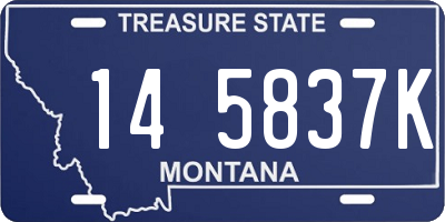 MT license plate 145837K