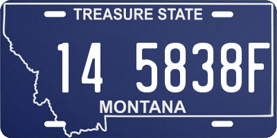 MT license plate 145838F