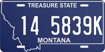 MT license plate 145839K