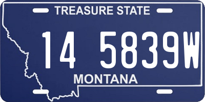 MT license plate 145839W
