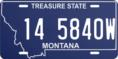 MT license plate 145840W