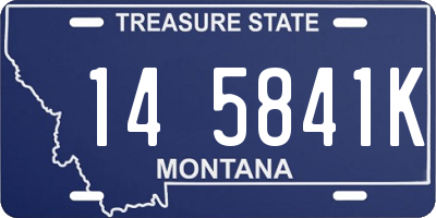 MT license plate 145841K