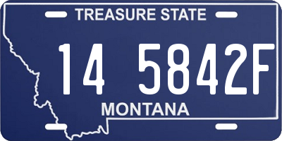MT license plate 145842F