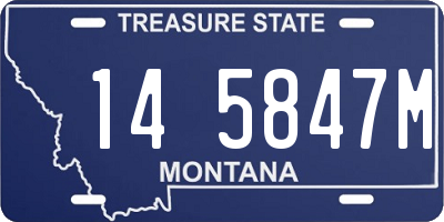 MT license plate 145847M