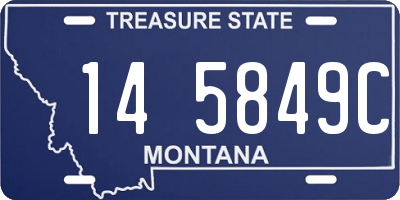 MT license plate 145849C