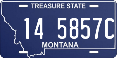 MT license plate 145857C