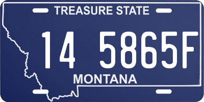 MT license plate 145865F