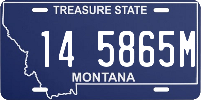 MT license plate 145865M