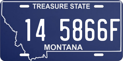MT license plate 145866F