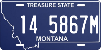 MT license plate 145867M