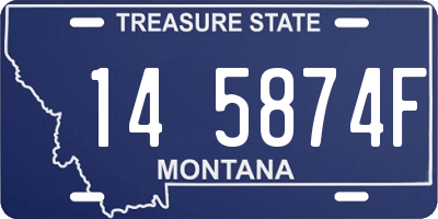 MT license plate 145874F