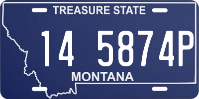 MT license plate 145874P