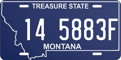 MT license plate 145883F