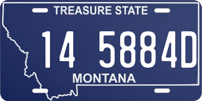 MT license plate 145884D